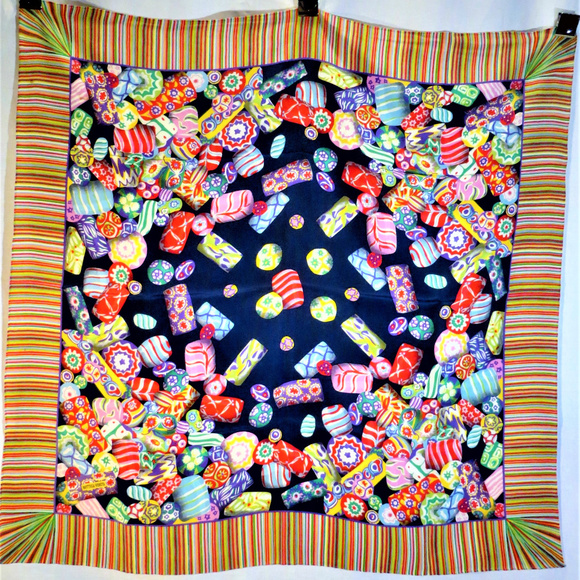 Bottega Veneta Multicolor Silk Scarves & Wraps for Women for  Bottega Veneta Multi-Colored Millefiori Silk